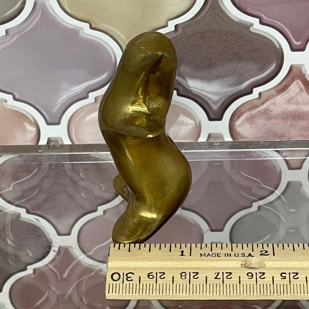 Vintage Brass‎ Penguin Figurine Abstract Mid Century Modern Decor